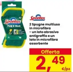 Interspar Spontex 2 Spugne multiuso in microfibra offerta
