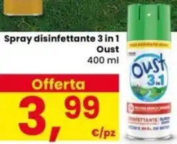 Interspar Spray disinfettante 3 in 1 Oust offerta