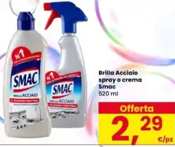 Interspar Brilla Acciaio spray o crema Smac offerta