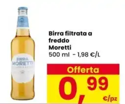 Interspar Birra filtrata a freddo Moretti offerta