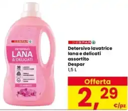 Interspar DESPAR Detersivo lavatrice lana e delicati assortito offerta