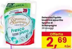 Interspar Detersivo liquido lavatrice assortito Spuma di Sciampagna offerta