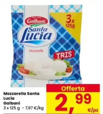 Interspar Mozzarella Santa Lucia Galbani offerta