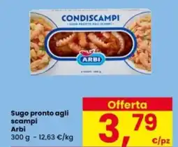 Interspar Sugo pronto agli scampi Arbi offerta