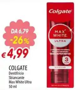 IperFamila COLGATE Dentifricio Sbiancante Max White Ultra offerta