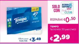 Acqua & Sapone TEMPO fazzoletti 30 pacchetti offerta