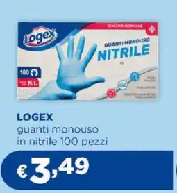 Acqua & Sapone LOGEX guanti monouso in nitrile 100 pezzi offerta