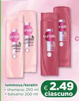 Acqua & Sapone sunsilk luminous/keratin offerta