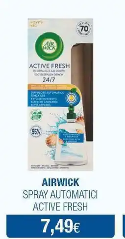 Acqua & Sapone AIRWICK SPRAY AUTOMATICI ACTIVE FRESH offerta