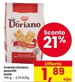 Interspar Cracker Doriano assortiti Doria offerta
