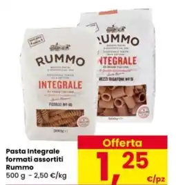 Interspar Pasta Integrale formati assortiti Rummo offerta