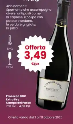 Interspar Prosecco DOC Extra Dry Campo del Passo offerta