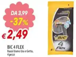 IperFamila BIC 4 Flex rasoi uomo usa e getta, offerta