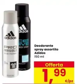 Interspar Deodorante spray assortito Adidas offerta