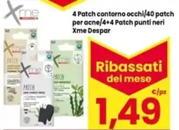 Interspar 4 Patch contorno occhi/40 patch per acne/4+4 Patch punti neri Xme Despar offerta