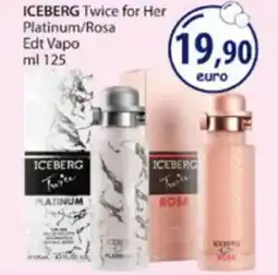 Acqua & Sapone ICEBERG Twice for Her Platinum/Rosa Edt Vapo offerta