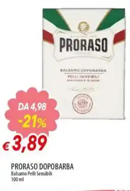 IperFamila PRORASO dopobarba balsamo pelli sensibili offerta
