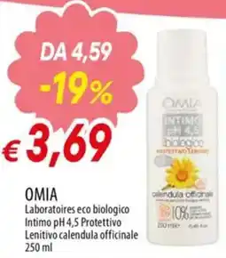 IperFamila OMIA Laboratoires eco biologico Intimo pH 4,5 Protettivo Lenitivo calendula officinale offerta