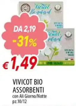 IperFamila VIVICOT Bio assorbenti con ali giorno/notte offerta