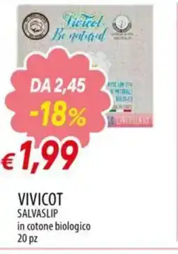 IperFamila VIVICOT Salvaslip in cotone biologico offerta