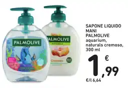 Spazio Conad Sapone liquido mani PALMOLIVE aquarium, naturals cremoso, offerta