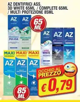 Maury's AZ dentifrici ass. 3D white / complete / multi protezione offerta