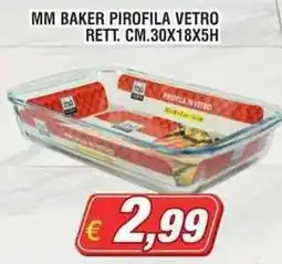 Maury's Mm baker pirofila vetro rett. cm.30x18x5H offerta