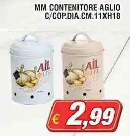 Maury's Mm contenitore aglio c/cop.dia.cm.11xH18 offerta