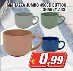 Maury's MM tazza jumbo 450cc button shabby ass. offerta
