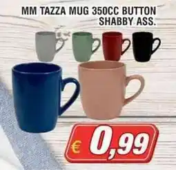 Maury's MM tazza mug 350cc button shabby ass. offerta