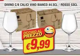 Maury's Divino c/6 calici vino bianco/rosso offerta