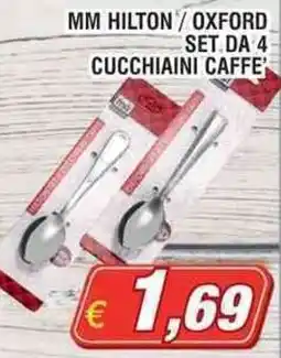 Maury's MM hilton/oxford set da 4 cucchiaini caffe offerta