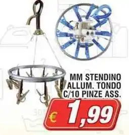 Maury's MM stendino allum. tondo c/10 pinze ass. offerta