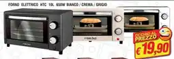 Maury's Forno elettrico HTC 10l 650W bianco/crema / grigio offerta