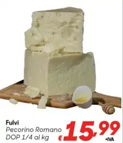 Pac Cash&Carry Fulvi Pecorino Romano DOP 1/4 offerta
