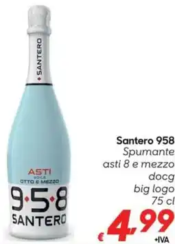 Pac Cash&Carry Santero 958 Spumante asti 8 e mezzo docg big logo offerta