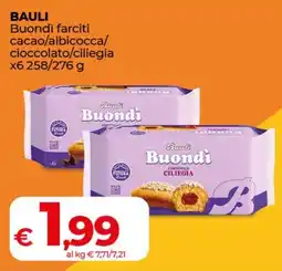 Coop BAULI Buondì farciti cacao/albicocca/ cioccolato/ciliegia x6 offerta