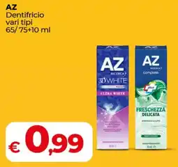 Coop AZ Dentifricio vari tipi offerta