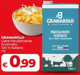Coop GRANAROLO Latte Parzialmente Scremato 100% Italiano offerta