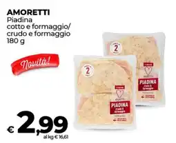 Coop AMORETTI Piadina cotto e formaggio/ crudo e formaggio offerta