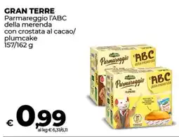 Coop GRAN TERRE Parmareggio l'ABC della merenda con crostata al cacao/ plumcake offerta