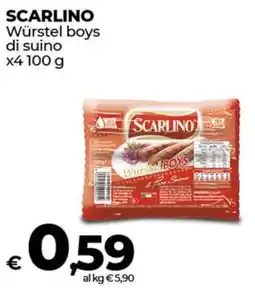 Coop SCARLINO Würstel boys di suino x4 offerta