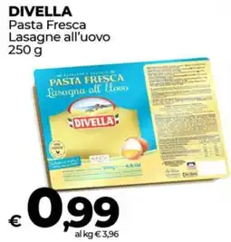 Coop DIVELLA Pasta Fresca Lasagne all'uovo offerta