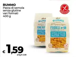 Coop RUMMO Pasta di semola senza glutine vari formati offerta