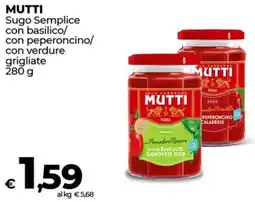 Coop MUTTI Sugo Semplice con basilico/ con peperoncino offerta