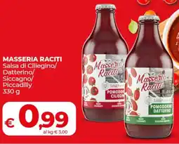 Coop MASSERIA RACITI Salsa di Ciliegino/ Datterino offerta
