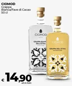Coop CIOMOD Grappa Bianca/Fave di Cacao offerta