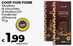 Coop COOP FIOR FIORE Tavoletta di cioccolato di Modica IGP Fondente/ all'Arancia offerta