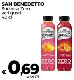 Coop SAN BENEDETTO Succoso Zero vari gusti offerta