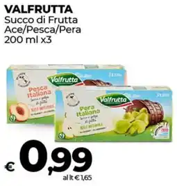 Coop VALFRUTTA Succo di Frutta Ace/Pesca/Pera offerta